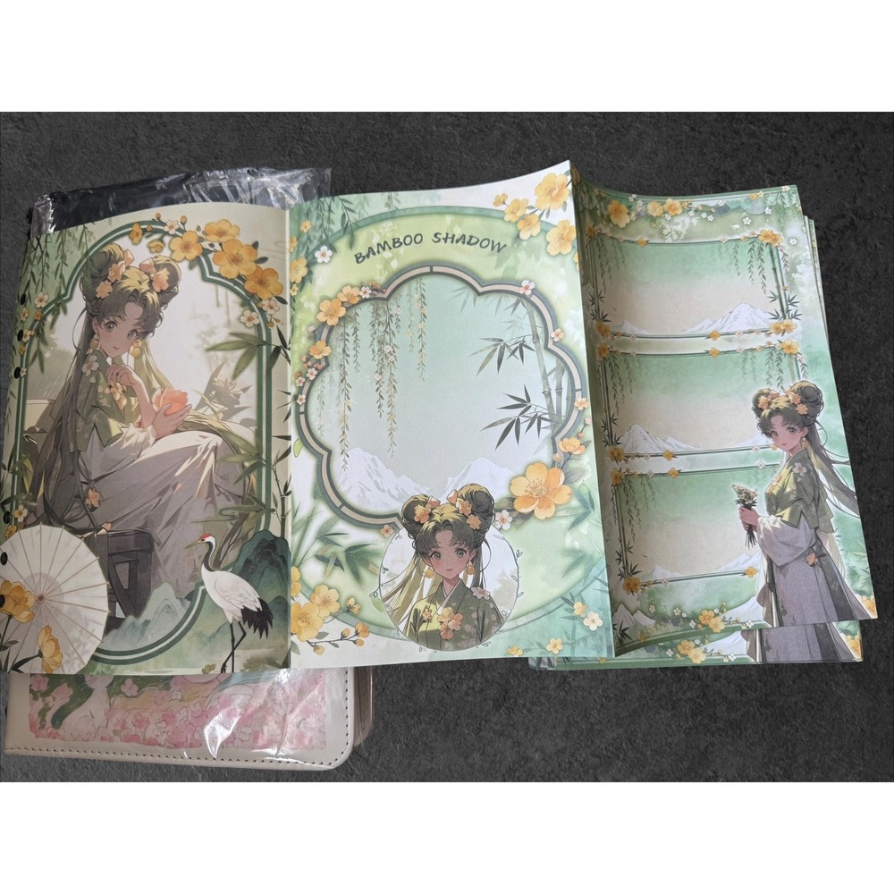 Sailor Moon A5 Binder Notebook Faux Leather Journal Planner Anime Art - Picture 4 of 4
